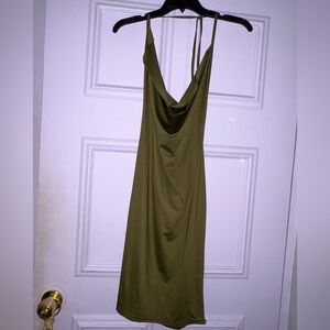 Olive Green Slip Dress